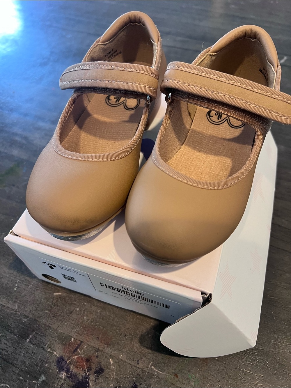 Girls Mary Jane Tap Shoes in Tan Size 10